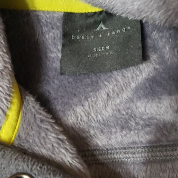 Mens Basin + Range gray quarter zip sweater medium - Picture 5 of 7